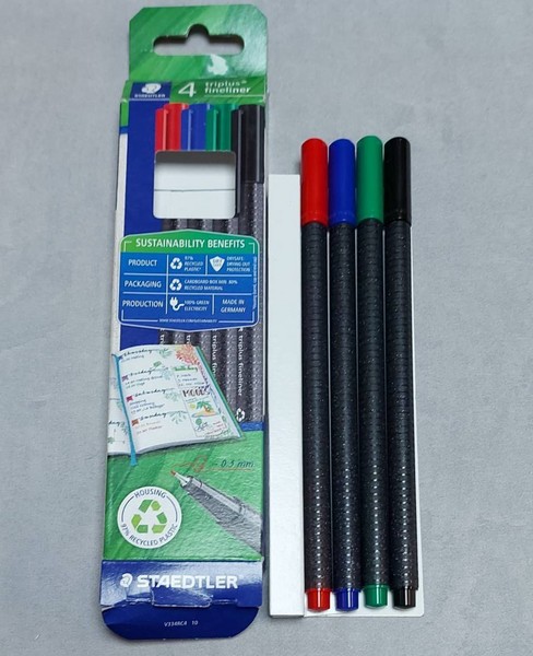 بسته 4 رنگ روان نویس تریپلاس  مدل 334RC4  استدلر