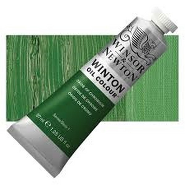 رنگ روغن تیوپی 37 میل سبز اکسید آو کرومیوم  کد 31 مدل وینتون ( WINSOR WINTON OIL COLOUR OXIDE OF CHROMIUM ) وینزور