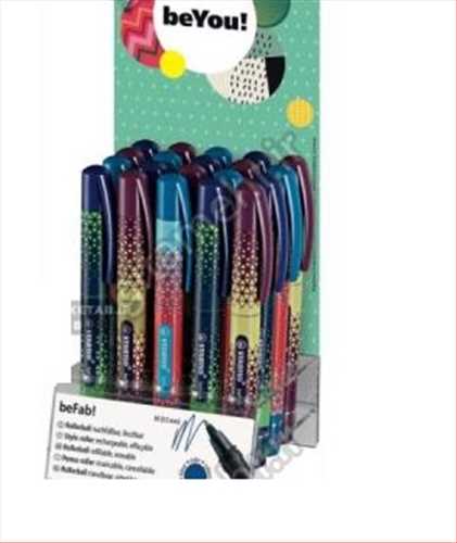 روان نویس مدل Befab (بی فاب) بدنه طرح دار  با قطر نوشتاری 5/. و قابل شارژ مجدد با فشنگ استابیلو