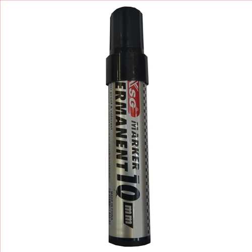 ماژیک پرمننت (پاک نشو)  نوک تخت رنگ مشکی (سیاه) با ضخامت  نوشتاری 10 میل (600) XSG  X-6018