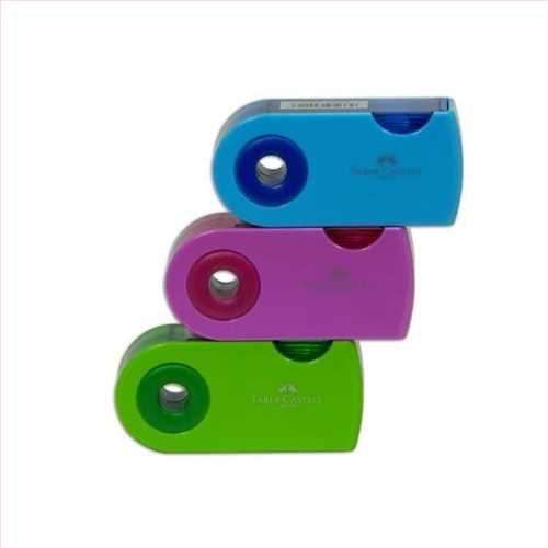 تراش مخزن دار بزرگ دو سوراخ مدل دابل هل  کد 182703 Faber-Castell double hole فابر کاستل 