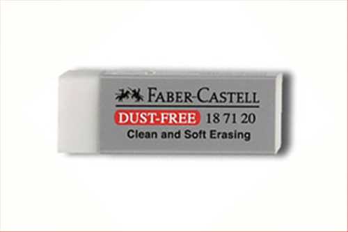 پاک کن رنگ سفید روکش نقره ای سایز کوچک مدل داست فری ارجینال کد 187130 فابر کاستل 