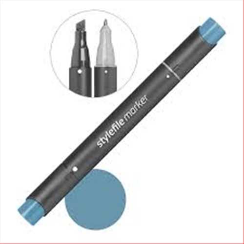 ماژیک دوسر راندو(طراحی) آبی (مارین بلو ) کدرنگ512(QUILO STYLEFILE MARKER MARINE BLUE) کویلو 