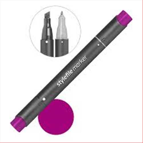 ماژیک دو سر راندو (طراحی) بنفش (دیپ ویولت) کد رنگ 466 (QUILO STYLEFILEMARKER DEEP VIOLET) کویلو 