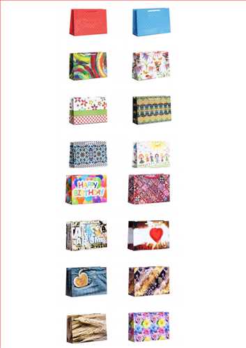ساک هدیه (ساک کادویی) افقی کد 3  سایز 25 × 17× 8  کمل گرافیکس 