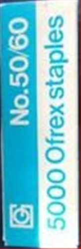 بسته 50 عددی سوزن منگنه صنعتی شماره 50/60 افرکس (OFREX STAPLES 50 NO 50/60)