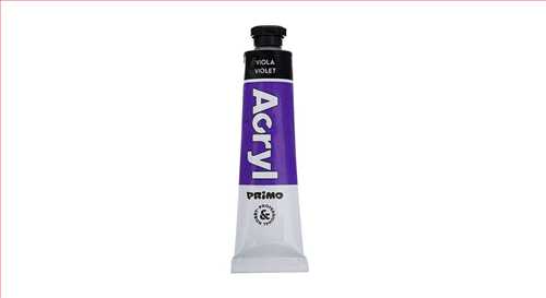 رنگ اکریلیک تیوپی  18 میل  شماره 400 رنگ بنفش (ویول وایلت ) پریمو Primo viola violet Acryl