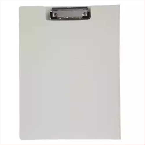 تخته شاسی (زیر دستی ) PP  ضخیم ، 2 لت،  سایز A4 ، رنگ طوسی روشن (SAHAND CLIP BOARD) سهند 
