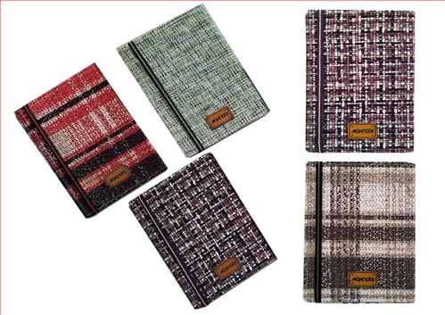 سررسید یک روزه پارچه ای کش دار 1400 سایز 17×12 کد3044  جمعه جدا دو رنگ (در رنگ های متنوع) نهال مکث