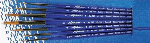 قلم مو گرد دسته آبی سایز 0.5 افشان