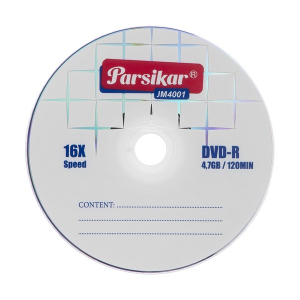 دی وی دی خام  4.7GB ، 120 MIN کد JM 4001 پارسیکار