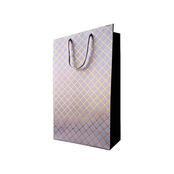 ساک هدیه (ساک کادویی) کد 1 عمودی طلا کوب سایز 18/5×12×5 استار گیفت