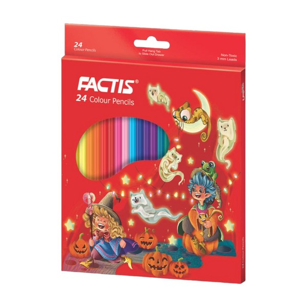 مداد رنگی 24 رنگ جعبه مقوایی فکتیس Factis 24 colours pencils
