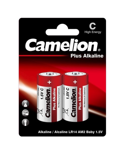 بسته 2 عددی باتری متوسط پلاس آلکالاین LR14 AMD 1/5VC کملیون