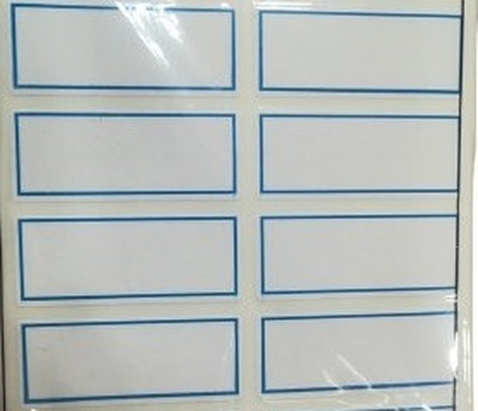 بسته 50 برگی لیبل  دور آبی خارجی 30×70 میلیمتر بنیتو 
