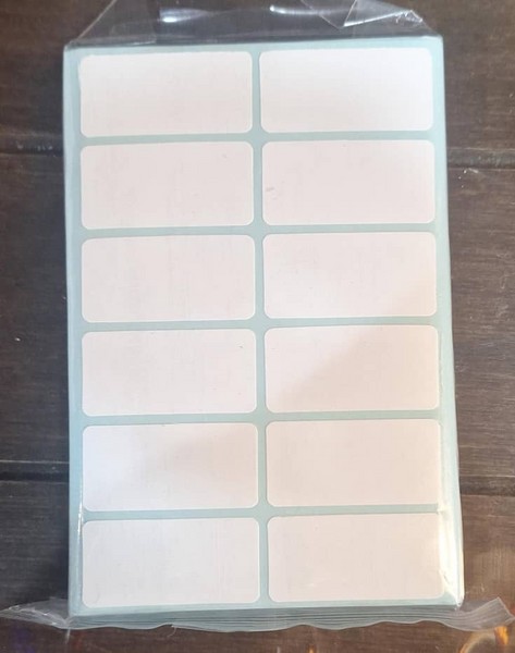 بسته 100 برگی لیبل  سفید شماره 1 سایز لیبل 40×20 میلیمتر ایران