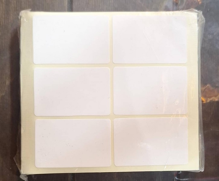 بسته 100 برگی لیبل  سفید شماره 1 سایز لیبل 30×50 میلیمتر ایران