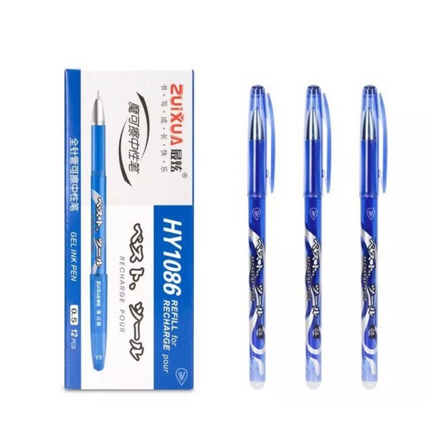 خودکار (روان نویس) قطرنوشتاری 0.35 پاک کن دار رنگ آبی زویکسا