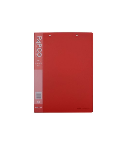 پوشه دو فنر جیب دار کد FC-714  رنگ قرمز  پاپکو