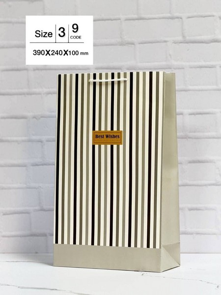 ساک هدیه عمودی اندازه 39×24×10 سایز 3  کد 9 استار گیفت