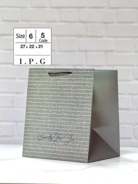 ساک هدیه (ساک کادویی) خشتی کف پهن اندازه 27×22×21 سایز 6 کد 5 استار گیفت