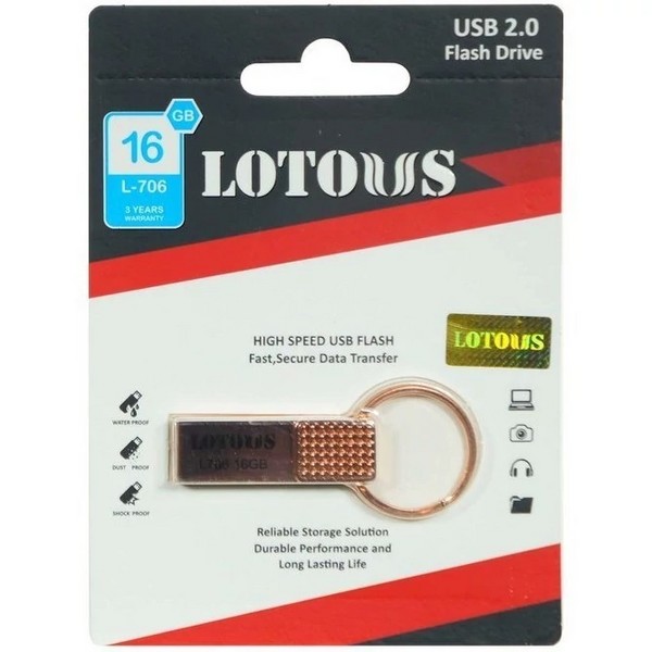 فلش مموری 16 گیگ مدل L706 پورت USB2  HIGH SPEED لوتوس