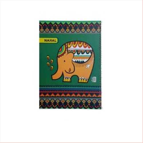 دفتر نقاشی فیلی با کاغذ مومی پوستی خارجی  سیم از بغل کد 3457 سایز 24×34 (B4)  نهال 