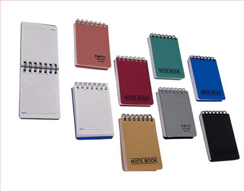 دفتریادداشت 100 برگ سیم از بالا کد NB630 (ابعاد6.5 × 9 سانتی متر) پاپکو 