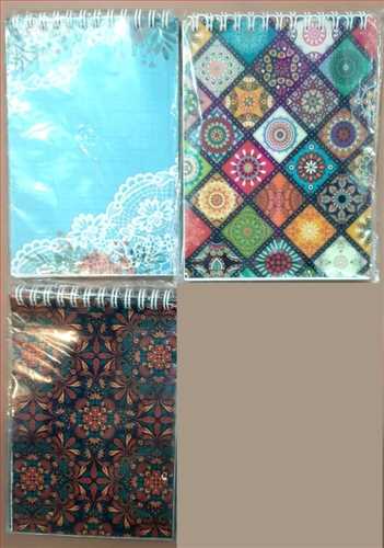 دفتریادداشت 100 برگ سیم از بالا جلد PP رنگی ابعاد 11.5 ×16.5 صفحات رنگی