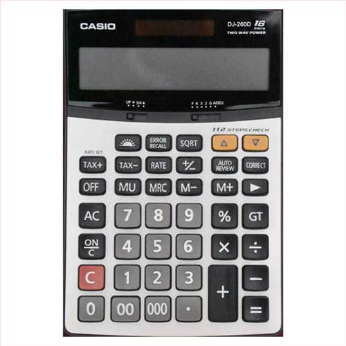 ماشین حساب رومیزی حسابداری  مدل DJ260&240D رنگ نقره ای کاسیو 