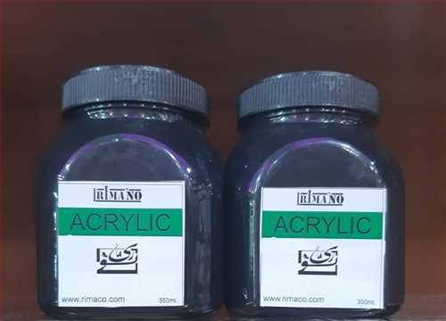 رنگ اکریلیک 250 میل مشکی (سیاه) ریمانو