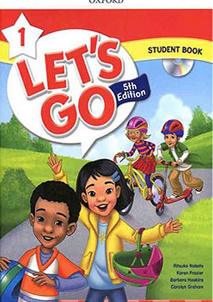 (لتس گو 1 (ویرایش پنجم، وزیری با سی دی،آکسفورد)   LETS GO1 5th edition STUDENTD BOOK+WORK BOOK+CD 