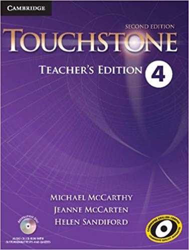 (تاچ استون4 رحلی با ورک بوک با سی دی ویرایش 2 کمبریج) Touchstonestudentbook+workbook4 + cd 