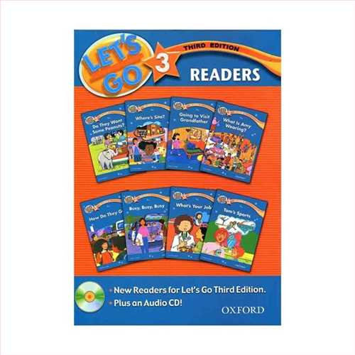 لتس گو ریدرز 3 ویرایش 3  lets go readers 3+cd (رنگی، با سی دی) (جنگل،آکسفورد)