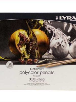 مداد رنگی 24 رنگ جعبه فلزی مدل پلی کالر (lyra REMBRANDT PolyColor Pencils) لیرا