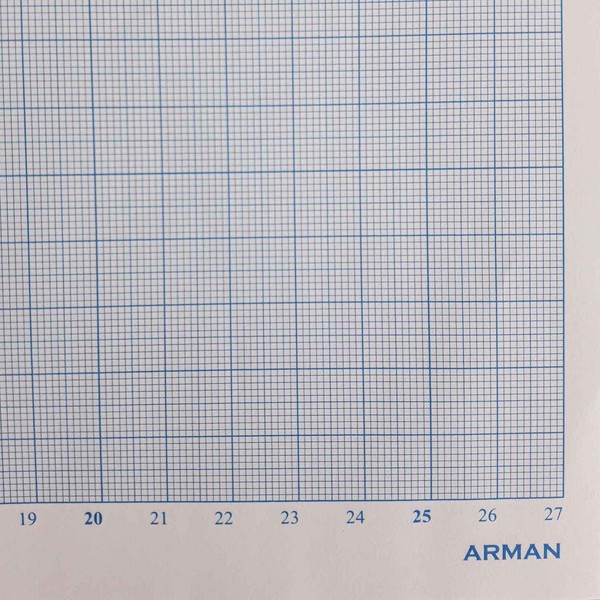 بسته 10 عددی کاغذ میلی متری سایز A4 رنگ خط کشی آبی آرمان