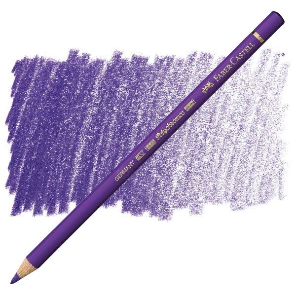 مداد پلی کروموس (پلی کروم) بنفش (پرپل ویولت) کد رنگ 136 (FABER-CASTELL POLY CHROMOS PURPLE VIOLET) فابر کاستل