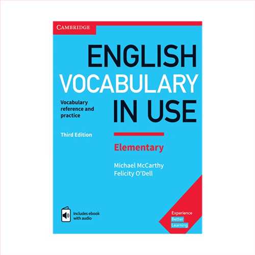 (انگلیش وکبلری این یوز المنتری) ویرایش 3 English vocabulary in use elementary+CD (با سی دی) (جنگل،کمبریج)