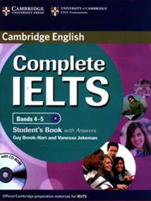 (کمبریج کامپلیت آیلتس 4-5 بی 1 با سی دی و ورک بوک)  Cambridge complete ielts (4-5)B1  studentbook+work book +cd