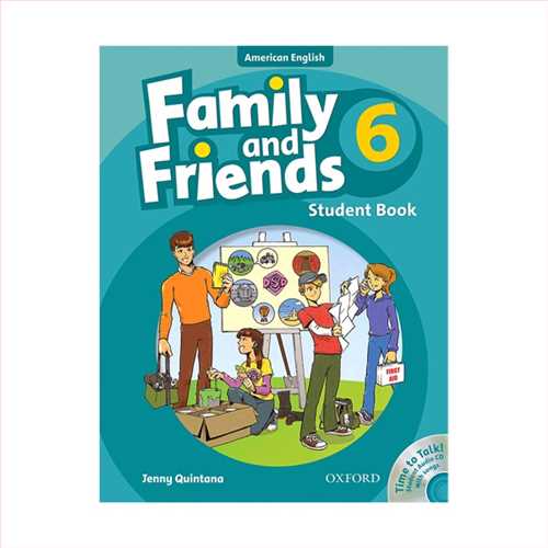 (فامیلی اند فرندز  6 ویرایش 2 یا سی دی امریکن آکسفورد) Family friends student book6 + work book + CD (با سی دی) (جنگل)