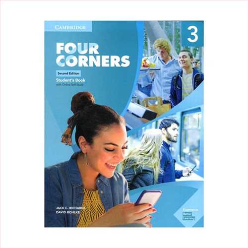 (فورکرنرز 3 گلاسه رنگی،ویرایش 2 با سی دی کمبریج) Four corners studentsbook3+workbook + CD