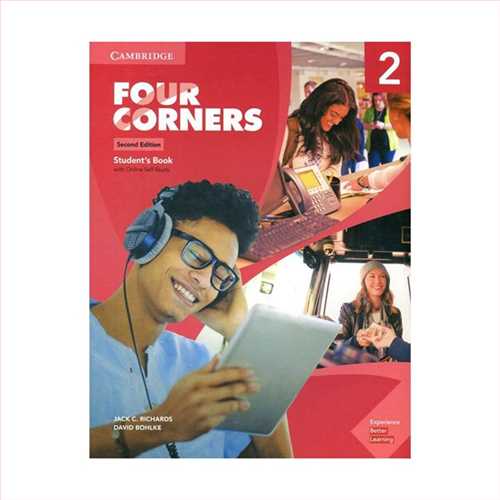 (فورکرنرز 2 گلاسه رنگی ویرایش 2، با سی دی کمبریج) Four corners studentsbook2+workbook + CD