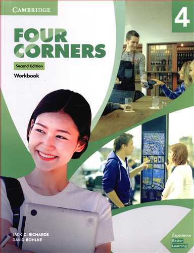 (فورکرنرز 4 گلاسه رنگی ویرایش 2، با سی دی کمبریج) Four corners studentsbook4+workbook + CD