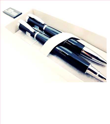 ست خودکار و خودنویس  (استیل، بدنه مشکی) مدل36853  با جعبه ONLINE Fountain pen/ballpen set NO 36853 آنلاین