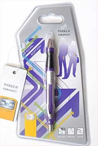 خودکار قطر نوشتاری M مدل کانتکت رنگ بدنه بنفش (گریپ دار) (PARKER CONTACT) پارکر