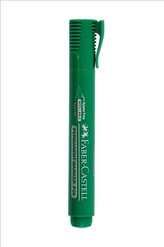 ماژیک پرمننت (پاک نشو) نوک تخت رنگ سبز (Faber-Castell P 50) کد254263 فابر کاستل