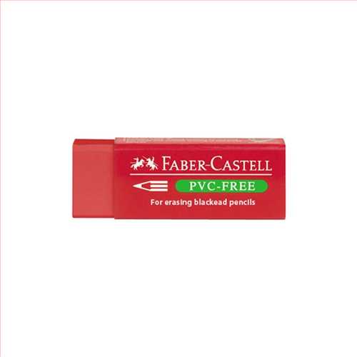 پاک کن رنگ قرمز سایز بزرگ پی وی سی فری (Faber-Castell pvc free) فابر کاستل