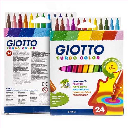 ماژیک  رنگ آمیزی 24 رنگ جیوتو فیلا مدل توربو کالر GIOTTO TURBO COLOR