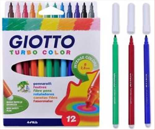 ماژیک رنگ آمیزی 12رنگ جیوتو فیلا مدل توربو کالر GIOTTO TURBO COLOR