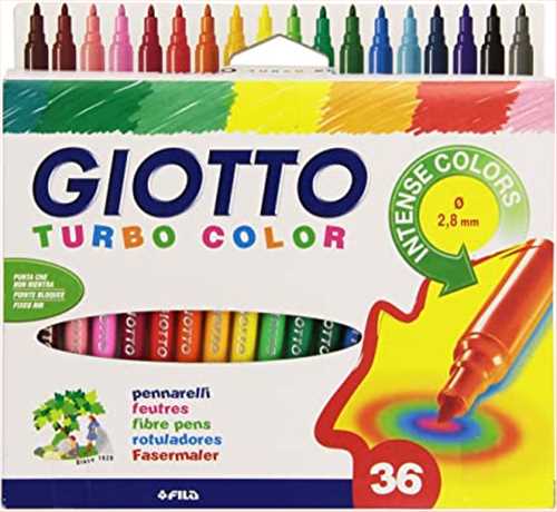 ماژیک رنگ آمیزی 36 رنگ جیوتو مدل توربو کالر Giotto Turbo color